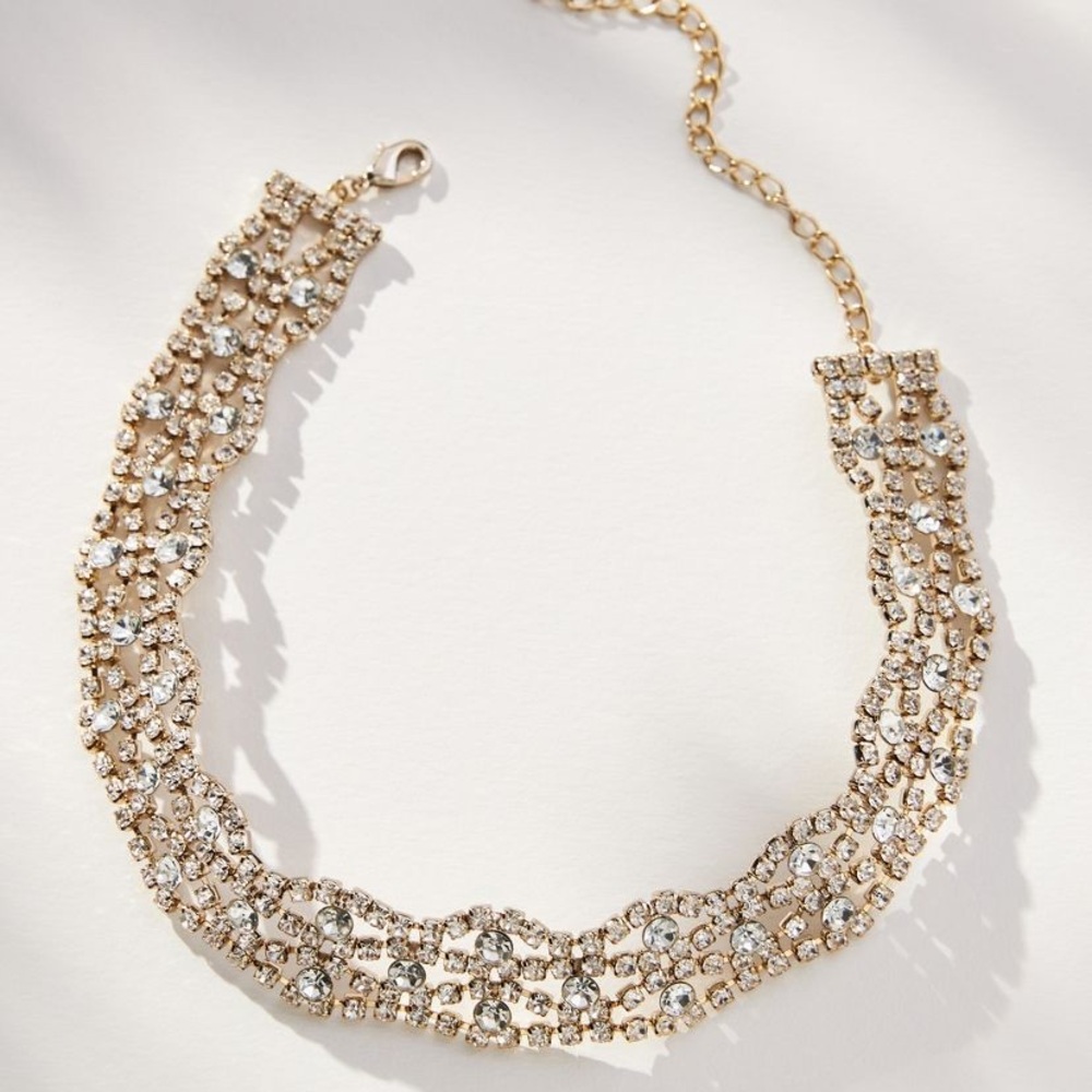 Anthropologie The Restored Vintage Collection: Crystal
Collar Necklace